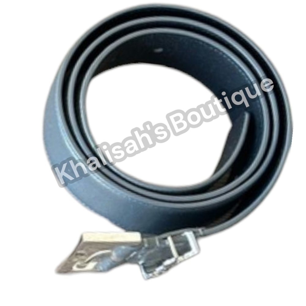 AUTHENTIC YSL SAINT LAURENT BELT  CASSANDRE MONIGRAM GREY STORM SILVER HARDWADE - Picture 11 of 16